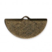 Embout pince demi-lune diamanté 20x11 mm bronze x1|raw }}