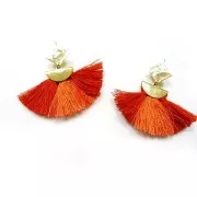 Embout pince lacet forme ethnique diamanté 20x11 mm doré x1