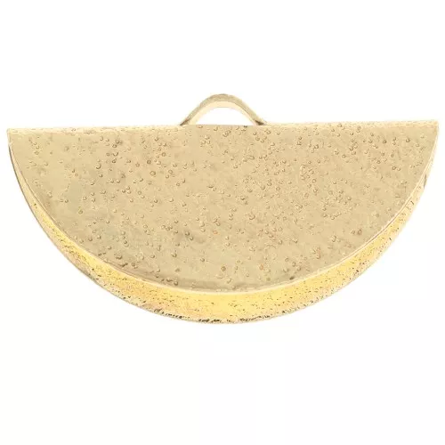 Embout pince demi-lune diamanté 25x13 mm doré x1