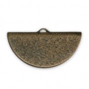 Embout pince demi-lune diamanté 25x13 mm bronze x1|raw }}