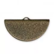 Embout pince demi-lune diamanté 25x13 mm bronze x1
