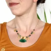 Embout pince demi-lune diamanté 25x13 mm bronze x1