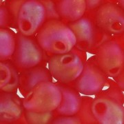 Mini-gouttes Miyuki 3.4 mm DP140FR - Mat Tr Red Orange AB x8g