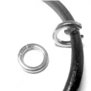 Fermoir rond 20 mm Placage Argent fin vieilli x1