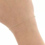 Chaîne maille Forçat 1.8x2.2 mm light gold HQ x1m