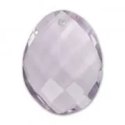 Pendentif facetté ovale 20x15 mm en pierre gemme Amethyst x1