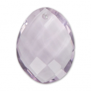 Pendentif facetté ovale 20x15 mm en pierre gemme Amethyst x1