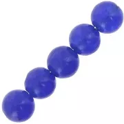 Perles Rondes 4 mm en pierre gemme Agate Bleue x20