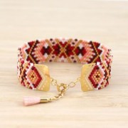 Embout pour tissage de perles Miyuki 11/0 exclu Perles&co 18 mm éthnique doré rose