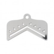 Embout pour tissage de perles Miyuki 11/0 exclu Perles & co 18 mm éthnique argenté