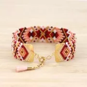 Embout pour tissage de perles Miyuki 11/0 exclu Perles & co 18 mm bohème argenté