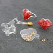 Assortiment de 5 fioles microbilles sans trou 0.5 mm Métallique x20g