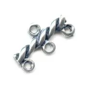 Intercalaires 3 rangs 20x10 mm argenté vieilli x4