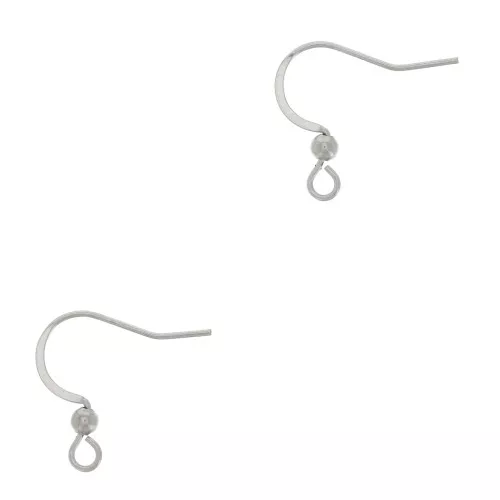 Crochets d'oreilles avec boule 16 mm en Acier inox 304 x6