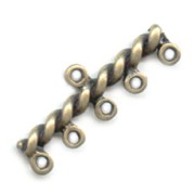 Intercalaires 5 rangs 32x11 mm bronze x4|raw }}