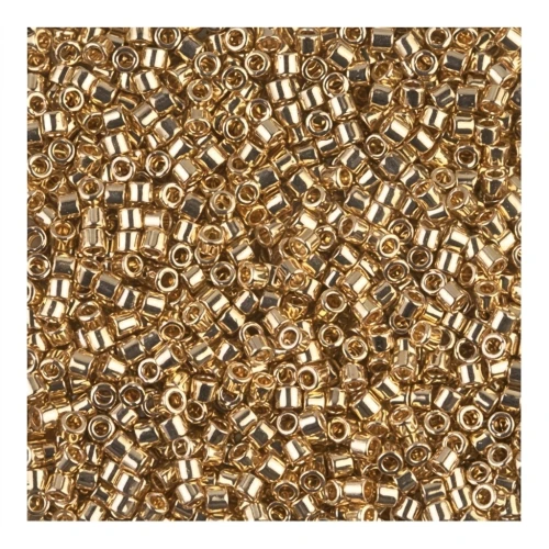 Miyuki Delica 10/0 DBM0034 - 24kt Gold Light Plated x5g