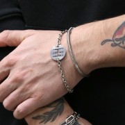 Bracelet maille serpentine 17.5 cm en Acier Inox x1