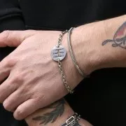 Bracelet maille serpentine 17.5 cm en Acier Inox x1