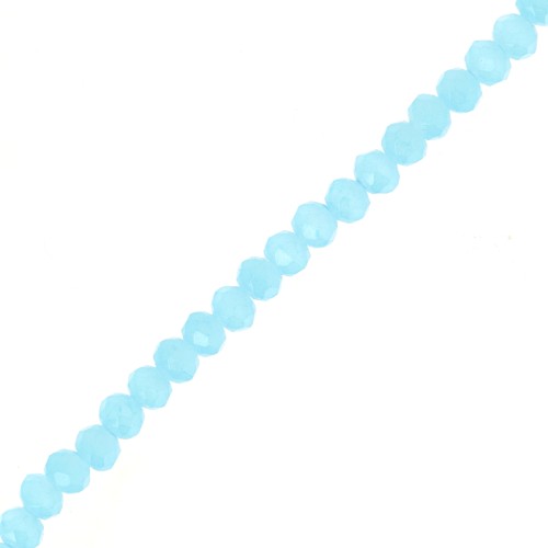Perles rondelles facettées - rondes aplaties -3.5x3 mm Sky Blue x35cm