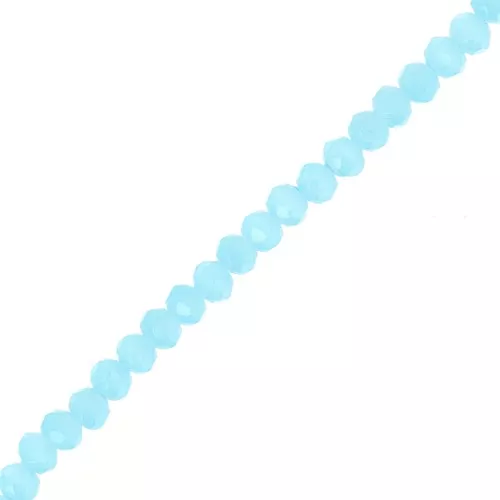 Perles rondelles facettées - rondes aplaties -3.5x3 mm Sky Blue x35cm