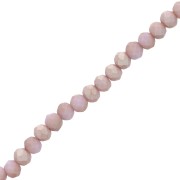 Perles rondelles facettées - rondes aplaties 3.5x3mm Medium Purple Frosted x35cm