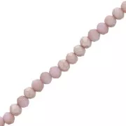 Perles rondelles facettées - rondes aplaties 3.5x3mm Medium Purple Frosted x35cm