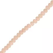 Perles rondelles facettées - rondes aplaties -3x2 mm Almond Frosted x38cm