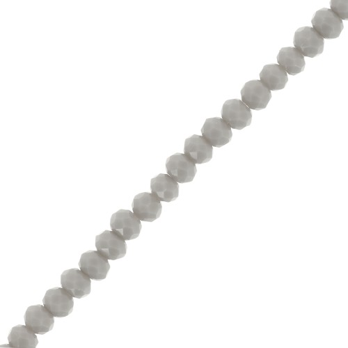 Perles rondelles facettées - rondes aplaties -3x2 mm Grey x40cm