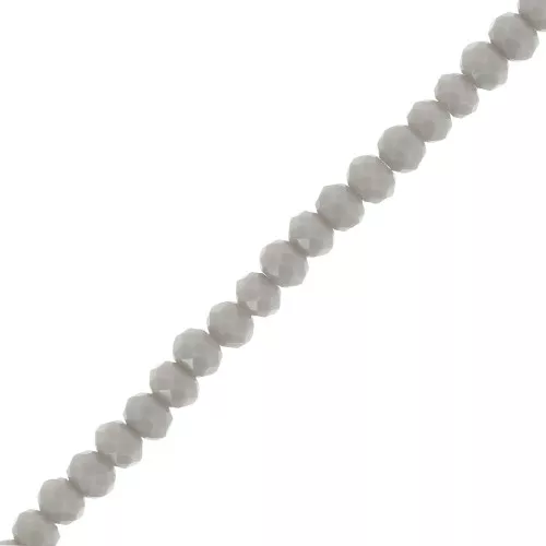 Perles rondelles facettées - rondes aplaties -3x2 mm Grey x40cm