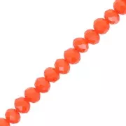Perles rondelles facettées - rondes aplaties - 6x4.5 mm Light Coral x40cm