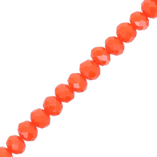 Perles rondelles facettées - rondes aplaties - 6x4.5 mm Light Coral x40cm