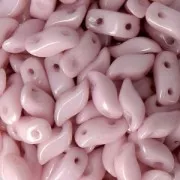 Perles en verre StormDuo 2-hole 3x7 mm Opaque Light Rose Ceramic Look x50