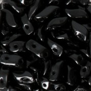 Perles en verre StormDuo 2-hole 3x7 mm Jet x50|raw }}