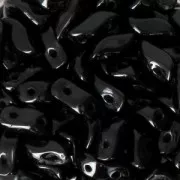 Perles en verre StormDuo 2-hole 3x7 mm Jet x50