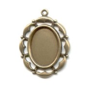 Médaillon pour cabochon 18x13 mm bronze x1|raw }}