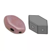 Perles en verre Paros® par Puca® 7x4 mm Opaque Lilas Ceramic Look x10g