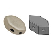 Perles en verre Paros® par Puca® 7x4 mm Beige Metallic Mat x10g|raw }}