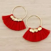 Créoles fil carré à décorer en métal 50 mm Placage argent fin x2