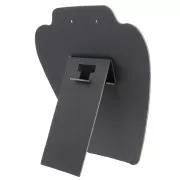 Présentoir arrondi à colliers 19x21 cm - imitation velours - Blanc x1