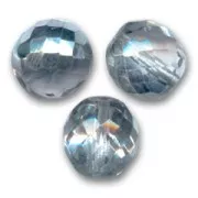 Facettes 14 mm Crystal/Argent x4