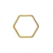 Anneaux de montage et tissage hexagone 12 mm doré x25|raw }}
