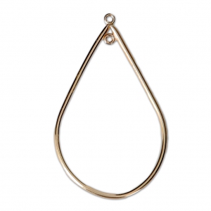 Intercalaire goutte 2 anneaux 42 mm Gold filled (or laminé)  x1