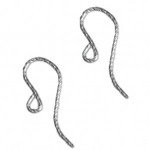 Crochets d'oreilles surface diamantée 11 mm en Argent 925 x2