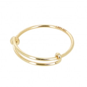 Bague jonc ajustable Taille 51 à 56 en Gold filled (or laminé)  x1