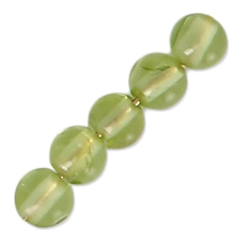 Perles Rondes 3 mm en pierre gemme Peridot x25