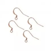 Crochets d'oreilles 17 mm doré rose HQ x4