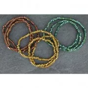 Mini rondelles facettées imitation hématite 3 mm Golden Mat x40 cm