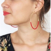 Créoles à décorer 53 mm en Acier Inox x2