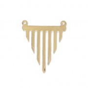 Intercalaire triangle 2 anneaux découpe laser 23x27 mm doré x1