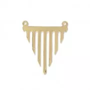 Intercalaire triangle 2 anneaux découpe laser 23x27 mm doré x1